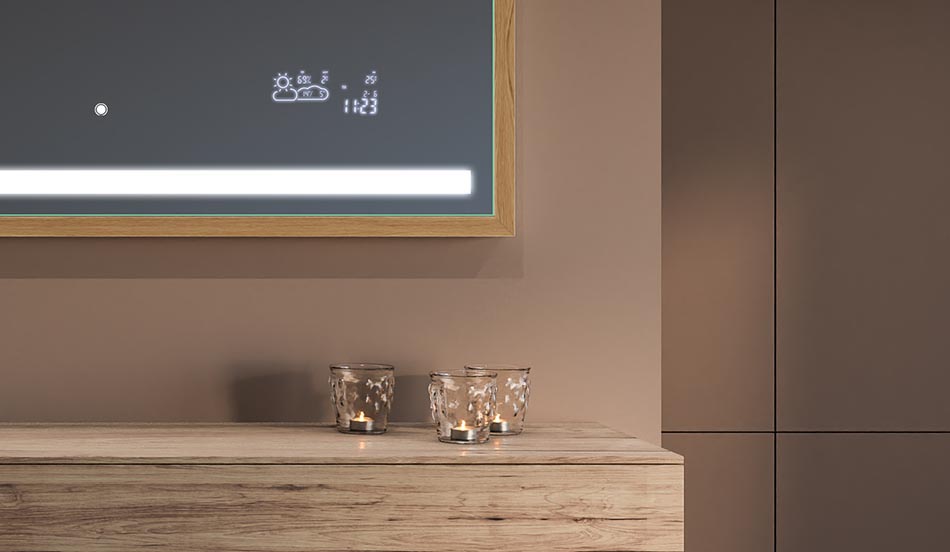 Espelho loft com moldura preta para casas de banho modernas e minimalistas | ARTFORMA