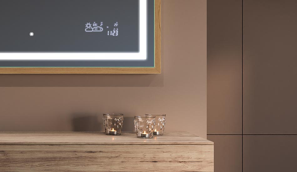 Espelho loft com moldura preta para casas de banho modernas e minimalistas | ARTFORMA