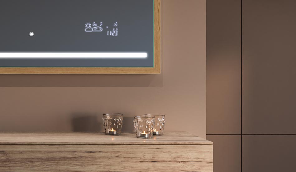 Espelho loft com moldura preta para casas de banho modernas e minimalistas | ARTFORMA