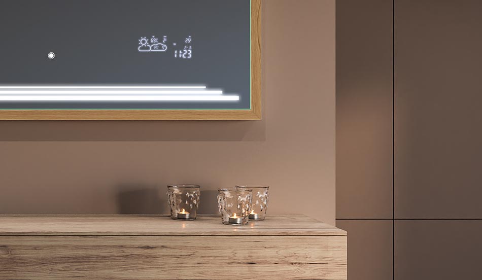 Espelho loft com moldura preta para casas de banho modernas e minimalistas | ARTFORMA