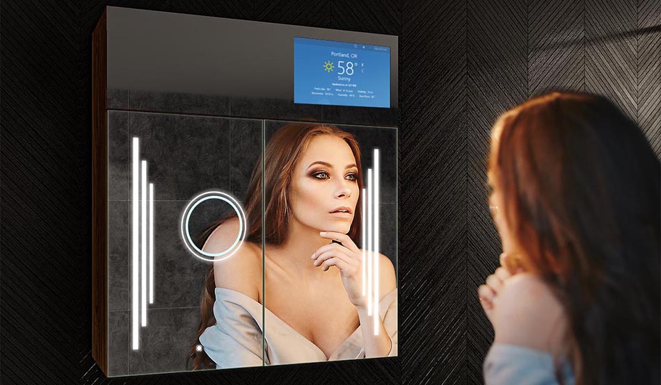 Armário espelho Sarah com porta USB integrada | ARTFORMA