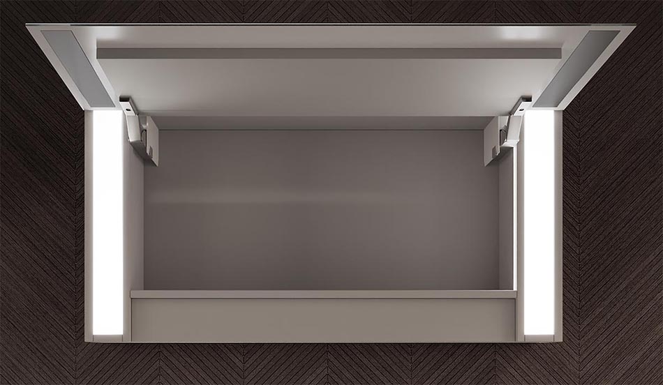 Frente do armário de abrir