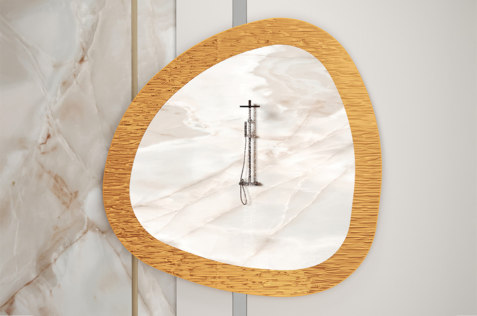 Escolha a cor da moldura metálica do espelho para o seu interior