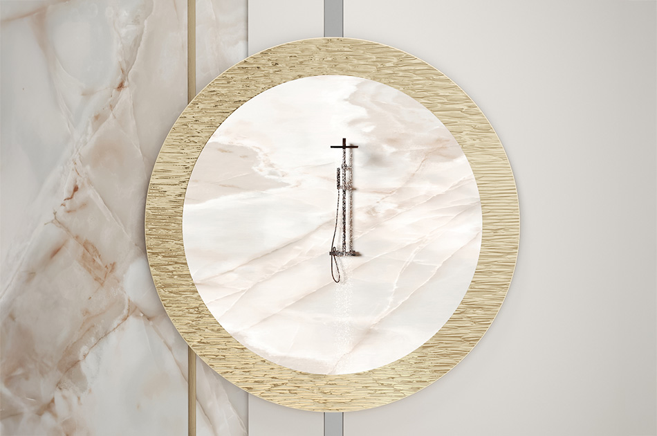 Escolha a cor da moldura metálica do espelho para o seu interior