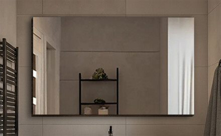 Espelhos com tampa decorativa sem iluminação