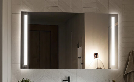 Espelhos retangulares a pilhas