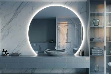 Espelhos em meio círculo