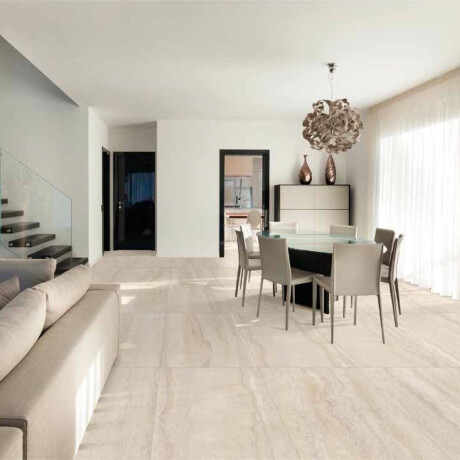 Azulejo de grés para pavimento 60x120 cm, branco mate A4H1057 Memento Travertino Bianco Mat #6