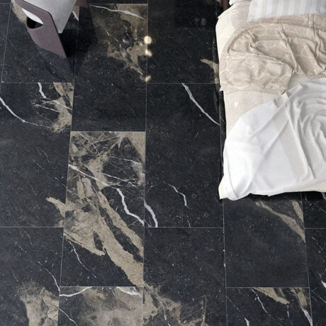 Pavimento em grés esmaltado 60x120, preto com veios dourados, brilhante, retificado, A4H109 Pierre Black #5