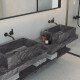 Pavimento em grés esmaltado 60x120 cm, antracite, efeito pedra, acabamento mate A4H1139 Agathos Anthracite #7