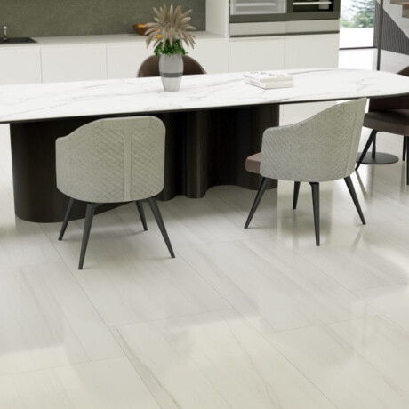 Ladrilho de grés de grande formato 120x270 cm com veios cinzentos, acabamento brilhante, retificado A4H185 Dolomite #5