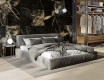 Pavimento em grés esmaltado Pierre Black 120x120 cm, preto brilhante com veios dourados, retificado A4H197