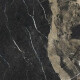 Pavimento em grés esmaltado Pierre Black 120x120 cm, preto brilhante com veios dourados, retificado A4H197 #16