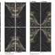 Ladrilho de grés de grande formato para pavimento, 120 x 280 cm, Bookmatch, preto brilhante com veios dourados, retificado, A4H203 Pierre Black #3
