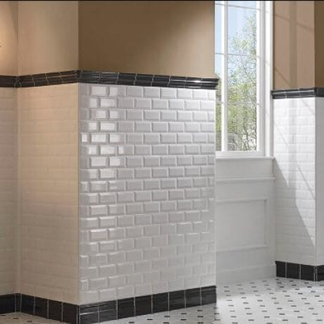 Azulejo cerâmico biselado para parede 10x20, branco brilhante, biselado A4H22 Blanco Brillo #1