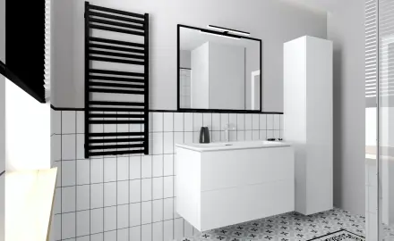 Azulejo cerâmico para parede 10x20, branco mate, plano, A4H23 Blanco Mate