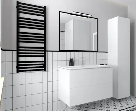 Azulejo cerâmico para parede 10x20, branco mate, plano, A4H23 Blanco Mate