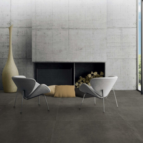 Ladrilho esmaltado para pavimento, 60 x 120 cm, cinzento-escuro mate, rectificado, A4H327 Massive Dimgray #1