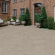 Ladrilho de grés para pavimento 100x100, travertino cortado transversalmente, acabamento mate, cinzento-bege taupe A4H499 Chrono Stone #3