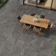 Pavimento em grés de pedra com veios, 100x100, mate, cinzento escuro A4H507 Volterra Stone #2