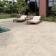 Pavimento em grés de pedra com veios, 100x100, mate, cinzento-bege taupe A4H508 Volterra Bone #2