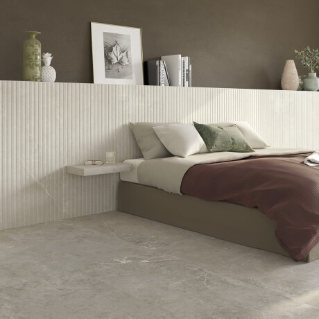Gres ranhurado para pavimento 60x120 cinzento claro mate A4H510 Rigat-One Ermetica Bianco #1