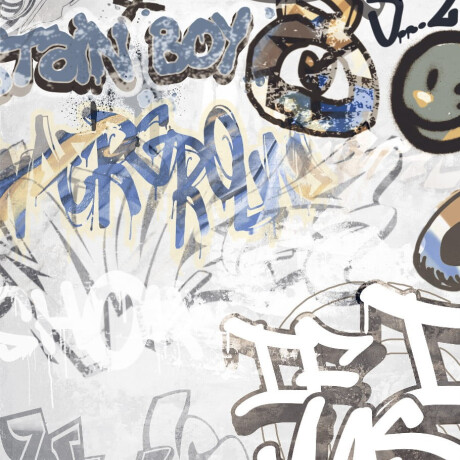 Ladrilho esmaltado para pavimento, 120 x 280 cm, cinzento mate, retificado, A4H640 City Graffiti White #3