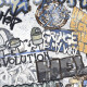 Ladrilho esmaltado para pavimento, 120 x 280 cm, cinzento mate, retificado, A4H640 City Graffiti White #4