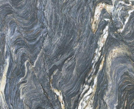 Porcelanato de grande formato 120x280, mármore azul com veios claros, acabamento brilhante A4H677 Esplosione