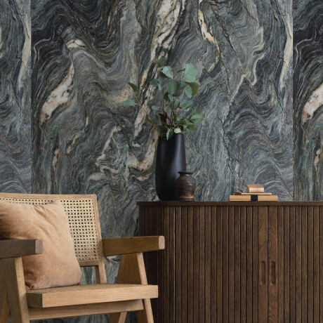 Porcelanato de grande formato 120x280, mármore azul com veios claros, acabamento brilhante A4H677 Esplosione #3