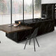 Ladrilho de grande formato 120x280, mármore preto com veios brancos, acabamento brilhante A4H687 Markina Black #7
