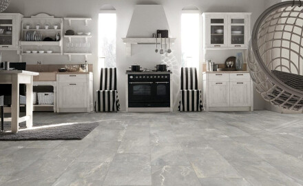 Ladrilho esmaltado para pavimento 60x120 cm, cinzento mate, retificado, A4H84 Iroc Greige