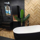 Ladrilho esmaltado para pavimento, 60 x 120 cm, preto mate, retificado, A4H85 Iroc Black #4