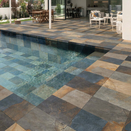 Azulejo de grés para parede 60x120 cm, castanho com toques acastanhados, acabamento mate A4H892 Pizarra Bali #6