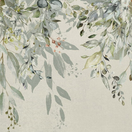 Azulejo de grés para parede 60x120 cm, cinzento com motivos florais, acabamento mate A4H918 Flower #1