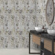 Azulejo de porcelana para parede 60x120 cm, cinzento com motivos florais, acabamento mate A4H919 Glame #2