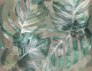 Azulejo de grés para parede 60x120 cm, bege, com motivos vegetais, acabamento mate A4H922 Kamu