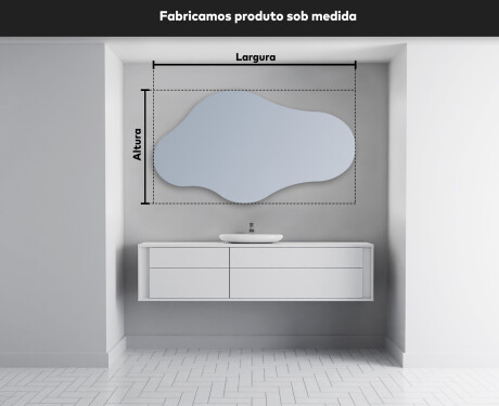 Espelho de Banheiro com LED em Formato Irregular C221 #3