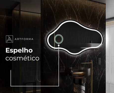 Espelho de Banheiro com LED em Formato Irregular C223 #4