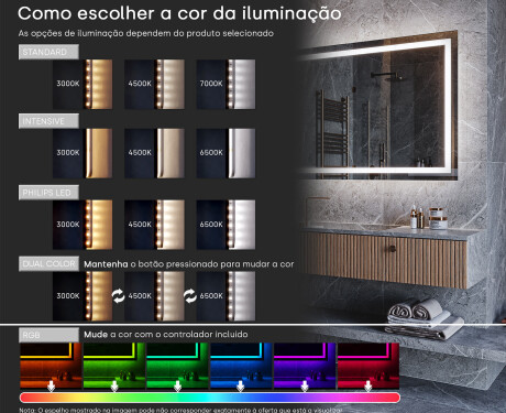 Espelho de Banheiro com LED em Formato Irregular EG223 #10