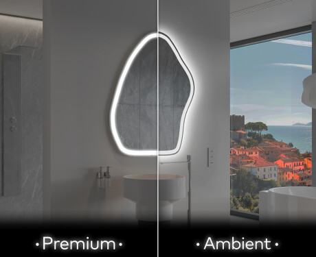 Espelho de Banheiro com LED em Formato Irregular G222