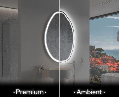 Espelho de Banheiro com LED em Formato Irregular U222