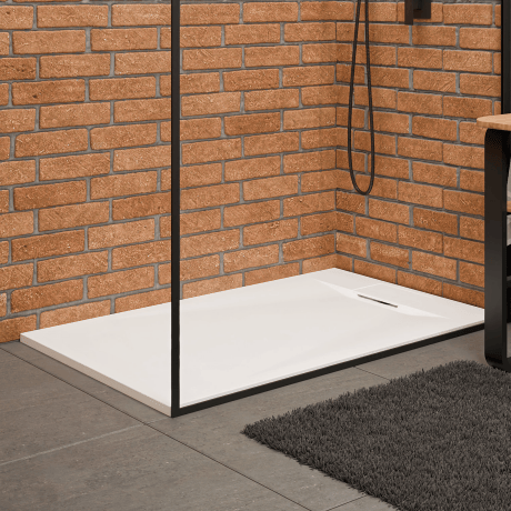 Base de duche retangular Avero 90x110 cm branco #2