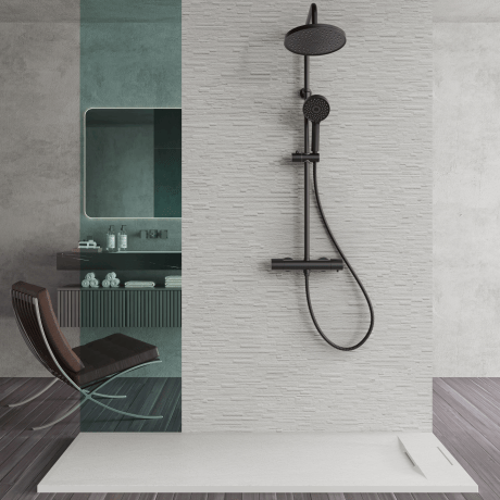 Base de duche retangular Avero 90x110 cm branco #5