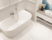Banheira Glamour 170 cm canelada de instalação livre, completa com sifão e rolha/dreno em branco