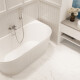 Banheira Glamour 170 cm canelada de instalação livre, completa com sifão e rolha/dreno em branco #1