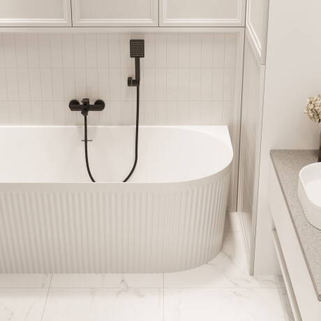 Banheira Glamour 170 cm canelada de instalação livre, completa com sifão e rolha/dreno em branco #2