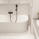 Banheira Glamour 170 cm canelada de instalação livre, completa com sifão e rolha/dreno em branco #2