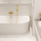 Banheira Glamour 170 cm canelada de instalação livre, completa com sifão e rolha/dreno em branco #3