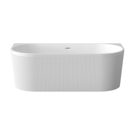 Banheira Glamour 170 cm canelada de instalação livre, completa com sifão e rolha/dreno em branco #4